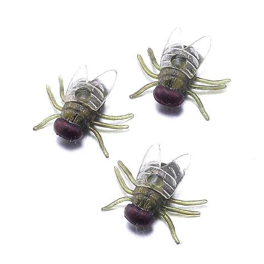 FunLavie Plastic Flies Halloween Fly for Gag Gifts/Party Favors/Prank Kit 100 Pcs