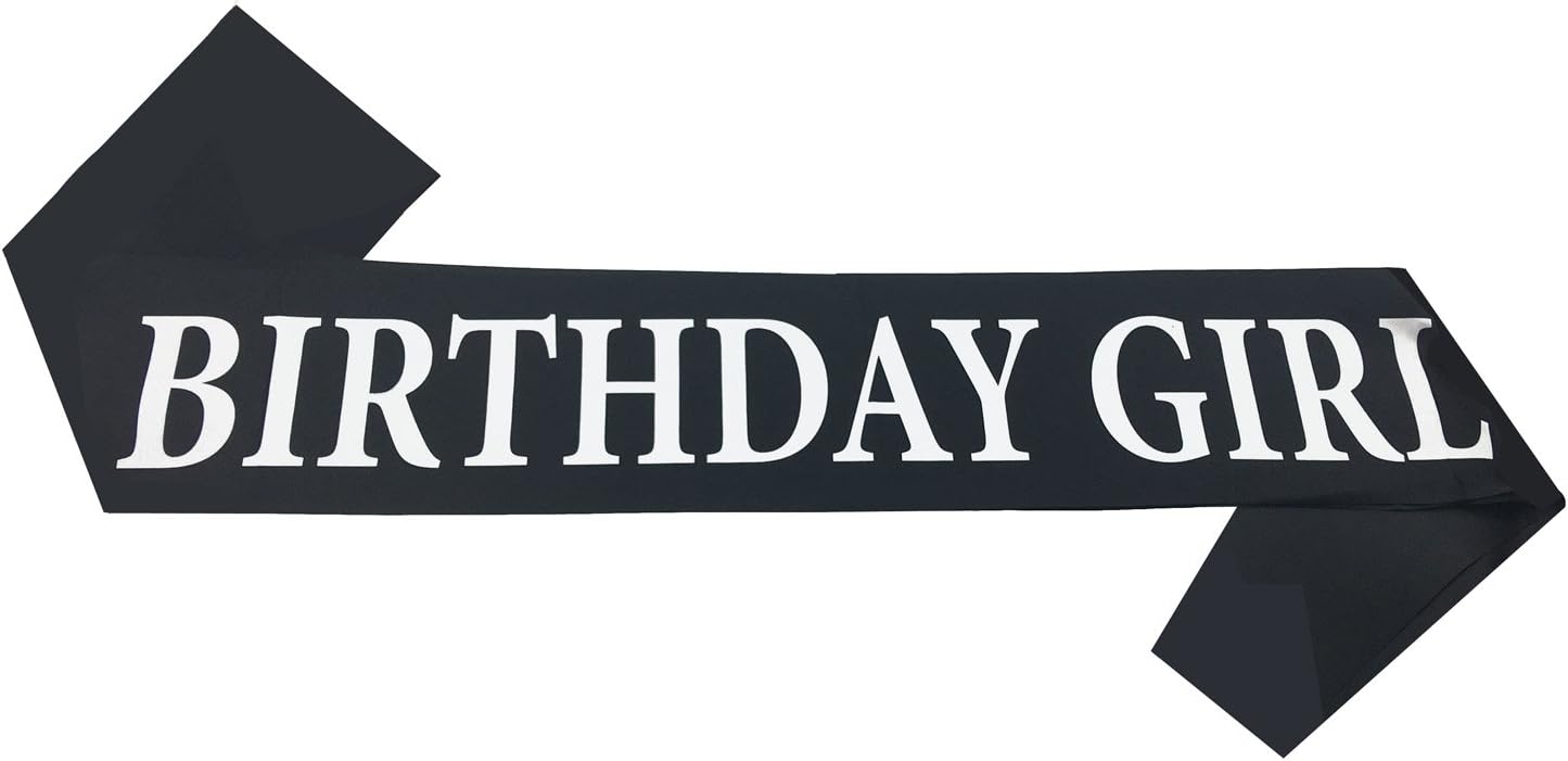 FecedyBirthday Girl Glitter Satin Sash For Sweet 16 - 21st Happy birthday party