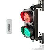 100mm(4inch) LED Traffic Light, Remote Control Red Green Stop Go Light | AC85-265V, 150,000-Hr Lifespan, 100ft Remote Range, IP65 Waterproof PC Case, for Garage / Warehouse / Construction
