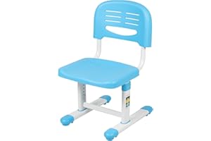 VIVO Height Adjustable Kids' Desk Chair, Chair Only, Multifunctional Interactive Workstation for School Study or Play, Children's Ergonomic Seat with Back, Blue, DESK-V201B-CH