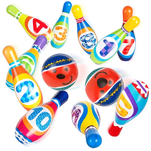 image for Best Choice Products Kids Sports Soft Lightweight Foam Bowling Toy Set