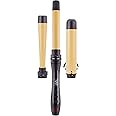 CHI Interchangeable Curling Wand, 3 Barrel Attachments For Versatile Curls, 0.5"-1.25" Inverted Tapered Barrel, 1" & 1.5" Barrel