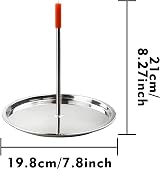 ZCYKJ BBQ Vertical Skewer Stainless Steel Spit Grill Chicken Rack 21x19.8cm view 3