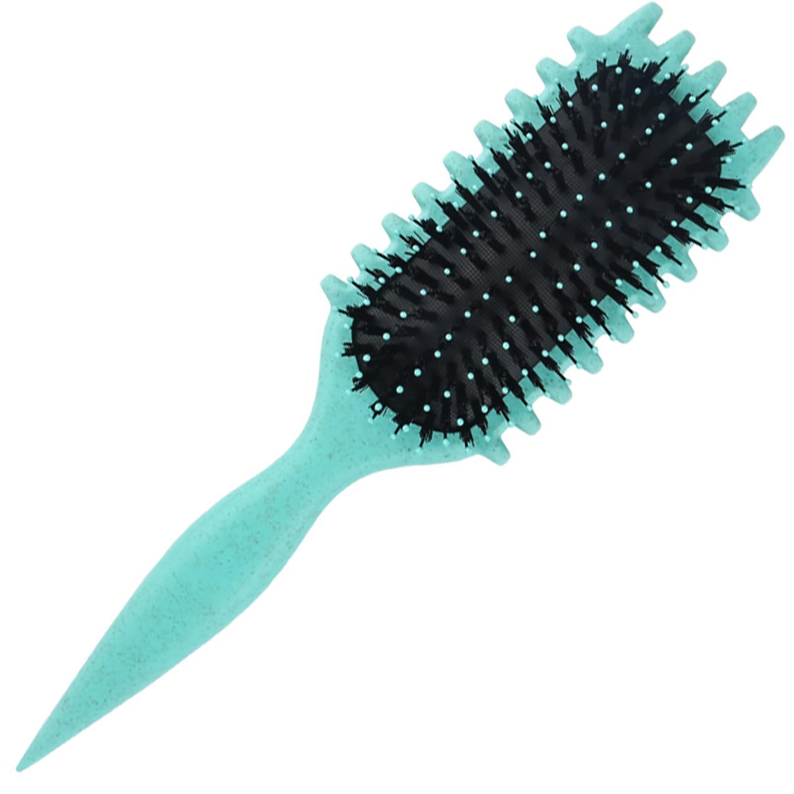 One Piece Hollow Define Styling Brush Ergonomic Handle Boar Bristle Hair Brush Professional Curling Brush Boar Bristle for Curly Hair Less Pulling