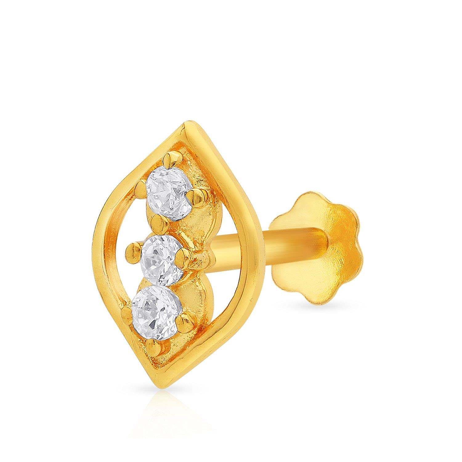 Buy Malabar Gold And Diamonds 22 Kt 916 Purity Yellow Gold Malabar Gold Nosepin Skydznp0126 For Women At Amazon In