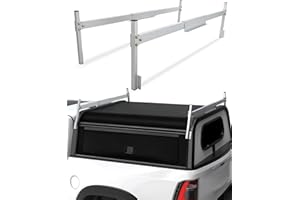 Mountainpeak Silver Adjustable Truck Cap Ladder Rack, Aluminum Universal Truck Topper Ladder Rack for Camper Shell, Lumber,Pipe