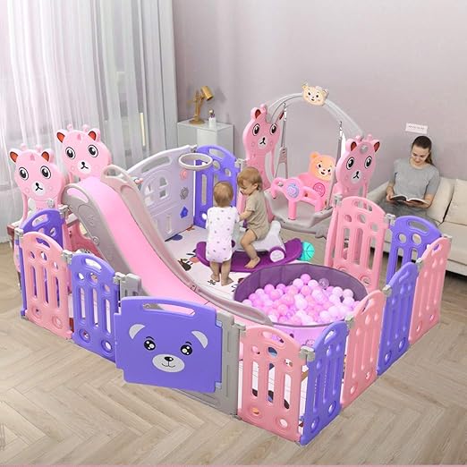 children's swing and slide activity center