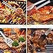 GDEALER BBQ Grill Tools Set 4 Pieces Barbecue Tool Set Grill Accessories with Spatula Tongs Fork and Silicone Basting Brush, Heavy Duty Professional Grade Stainless Steel