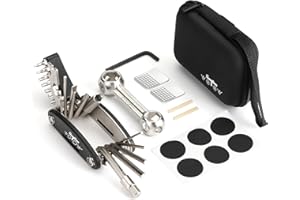 WOTOW Bike Repair Tool Kit - 21 in 1 Bicycle Multitool with Bone Wrench Portable Mountain Bike Tool Kit Riding Emergency Maintenance, Hex Key Wrench & Bike Tube Patch Kit & Tire Lever (21 in 1+Bone)
