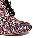 Lace Up Multicolor Embroidered High Heel Ankle Bootie – Ezra