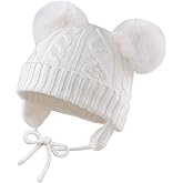 JANGANNSA Cute Knitted Boys Girls Christmas Beanie Warm Earflap Winter Hat Infant Toddler Baby Beanie