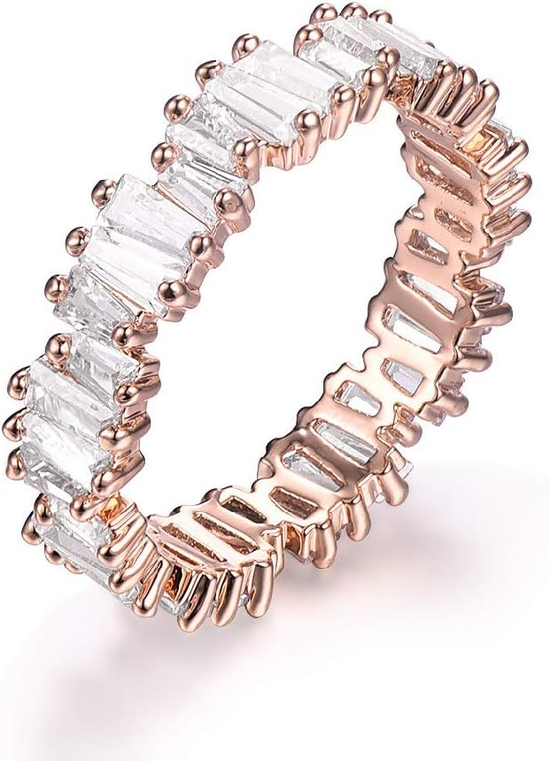 Fashion AAA Cubic Zirconia Baguette Ring,Shinning,Eternity Ring Band for Women