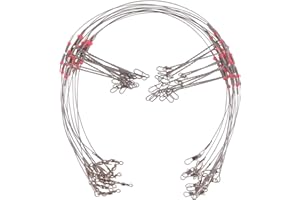 JSHANMEI Fishing Leaders, Stainless Steel Fishing Wire Saltwater Tackle Rig with Swivels Snap Beads for Lures Bait Hooks High Strength Fishing Leader Wire Gear Equipment 2 Arms 3 Arms