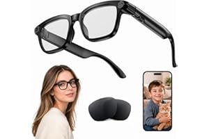 AI Smart Glasses with 8MP Camera, 4K Video, Photo Capture, Real-Time Translation, Recording, AI Assistant, Open-Ear Audio, Bluetooth, Object Recognition, Replaceable Sunglasses Lenses for Men Women4.2 out of 5 stars 258$64.99