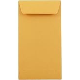 JAM PAPER #5.5 Coin Business Envelopes - 3 1/8 x 5 1/2 - Brown Kraft - 50/Pack