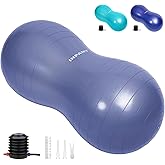INPANY Peanut Exercise Ball for Labor, Physical Therapy &amp; Fitness | Anti-Burst PVC, Load 1000 Lbs, Anti-slip, Labor &amp; Birth Support, Pump Included, Sensory Seat, Kids &amp; Adult, Home &amp; Gym Use