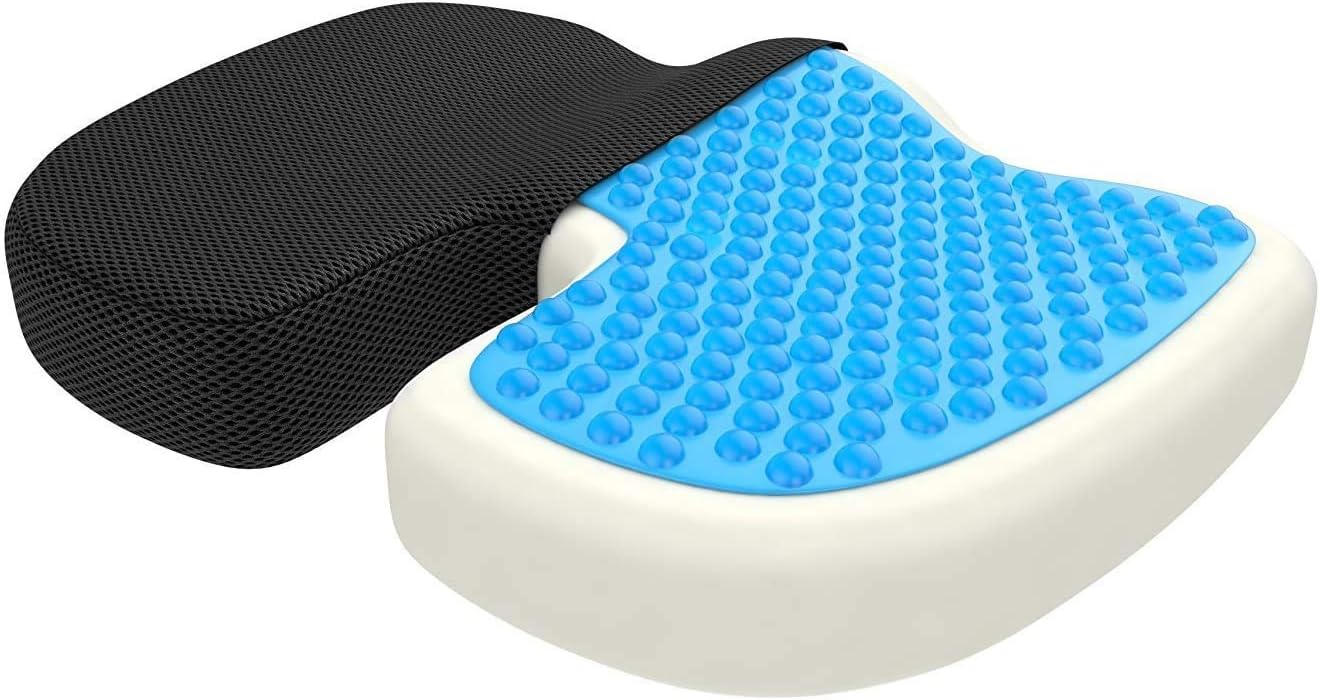 Orthopedic seat cushion with gellayer, memory foam cushion for coccyx