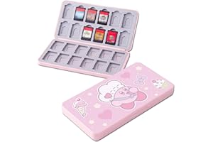 PERFECTSIGHT Cute Game Card Case for Nintendo Switch/ Switch Lite/ OLED, 24 Switch 2 Game Holder Cartridge Case for Game Cards and 24 SD Cards, Kawaii Portable Compact Storage Box