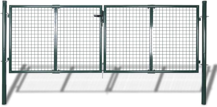 Recinzione da Giardino a Doppio Lato 110x300 cm Grigia (5