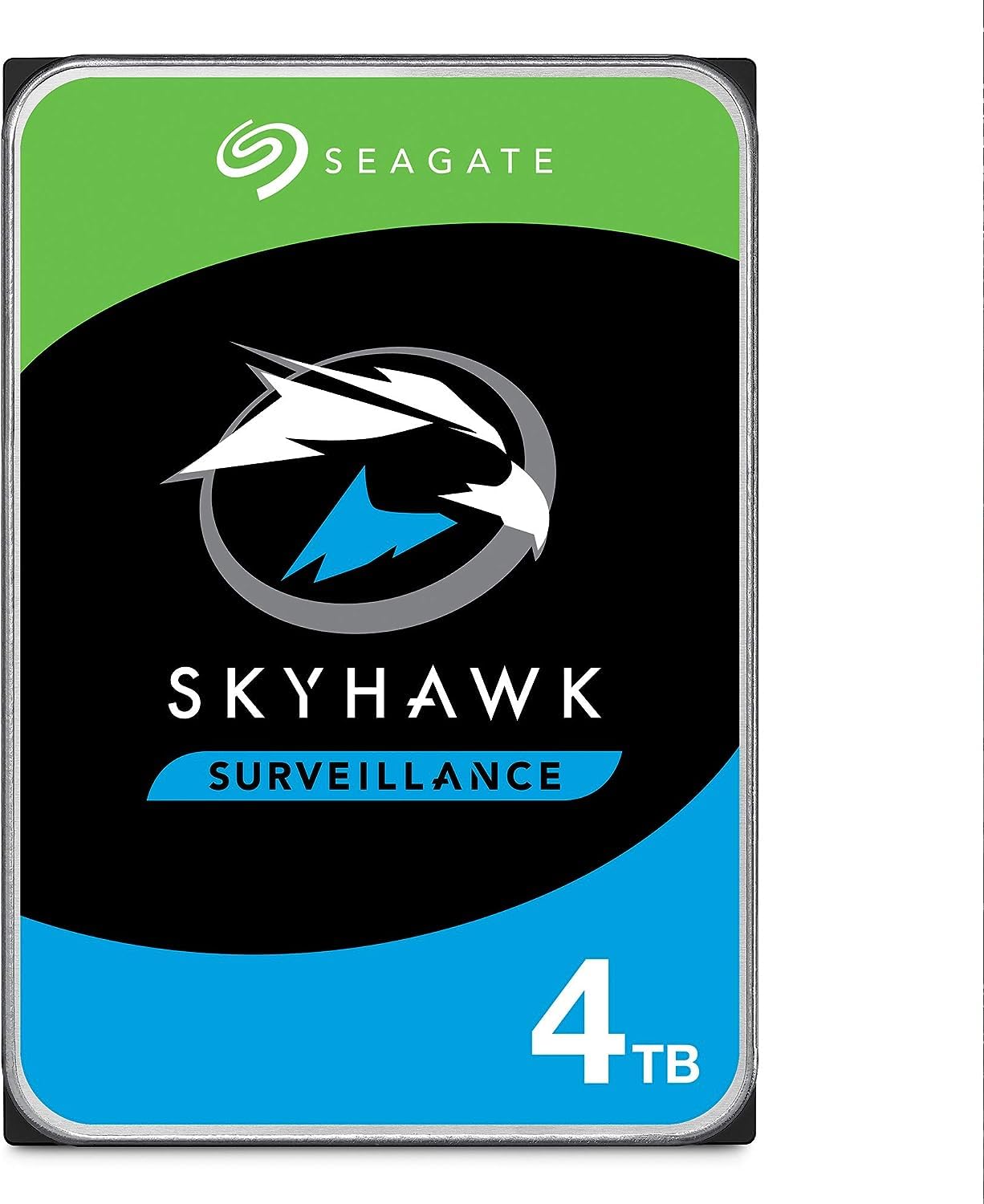 Seagate Skyhawk 4 TB, Video Internal Hard HDD – 3.5", SATA 6Gb/s, 256MB Cache, for DVR NVR Security Camera System, with in-house Rescue Services (ST4000VX016) — image 1