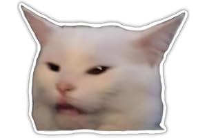 WSQ Smudge The Cat Meme Sticker Decal Vinyl Bumper Sticker Decal Waterproof 5"