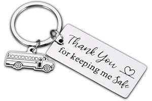 KINMES School Bus Driver Appreciation Gifts Christmas Stocking Stuffer Birthday Gifts for Bus Drivers Keychain Thank You Gifts for New Driver, Retirement Thanksgiving Day Leaving Graduation Keepsake