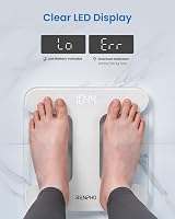 RENPHO Bathroom Scale LED Display 400 lb 180 kg 0.1 lb Precision view 6