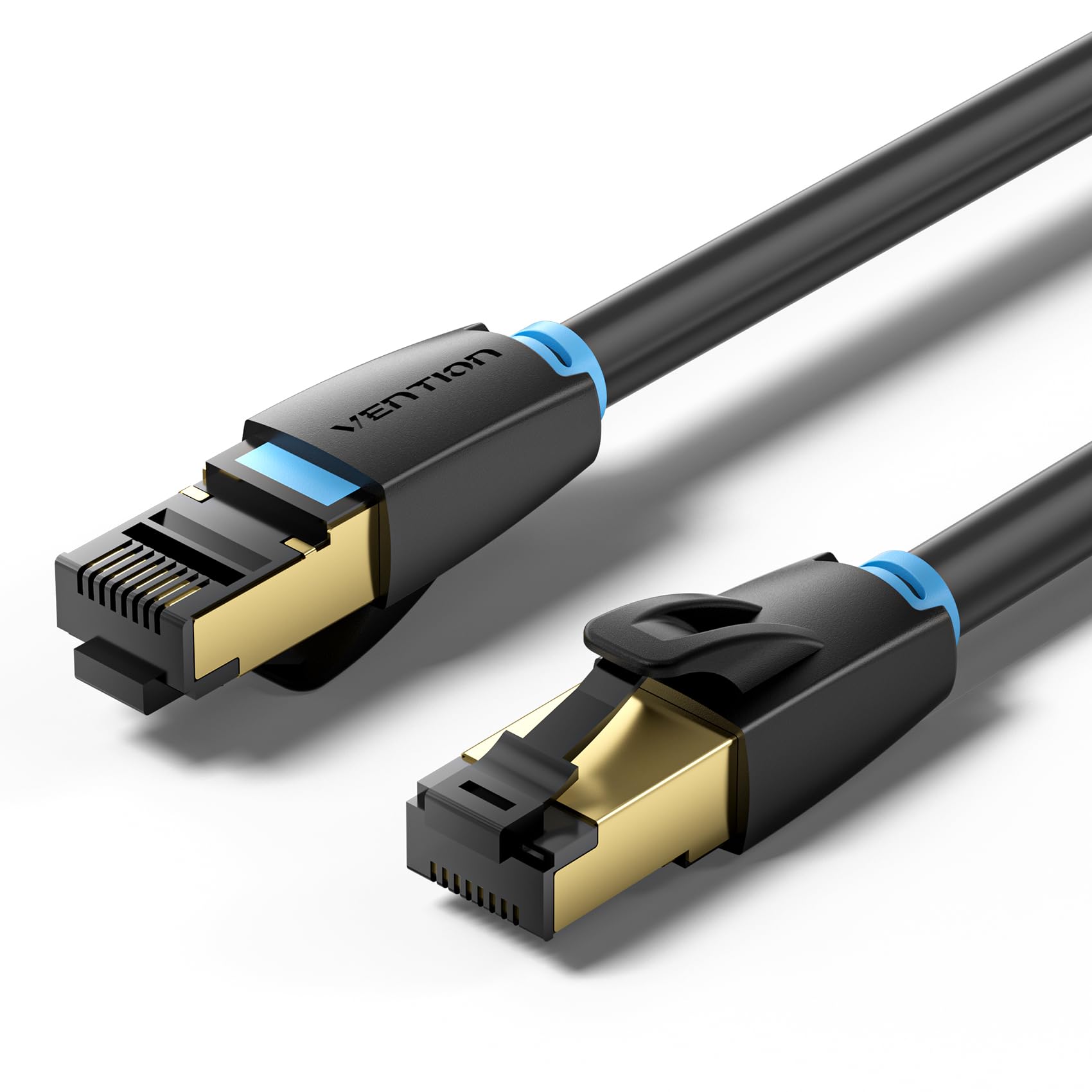 VENTION Cat 8 Ethernet Cable 2m High Speed Network Cable 40Gbps 2000MHz Rj45 Internet Lan Cable Gold-Plated Broadband Cable for PC, PS5/4, Xbox, Router, Modem etc