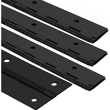 J.G. Edelen 1-1/4" X 46" Continuous Piano Hinge - Statuary Bronze Black Finish