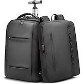 2-in-1 Detachable Carry On Rolling Backpack - Splits into Two Bags for Travel, 50L Wheeled Backpack with 17.3″ Padded Laptop Sleeve, USB Charging Ports, TSA Lock, Waterproof Luggage Suitcase