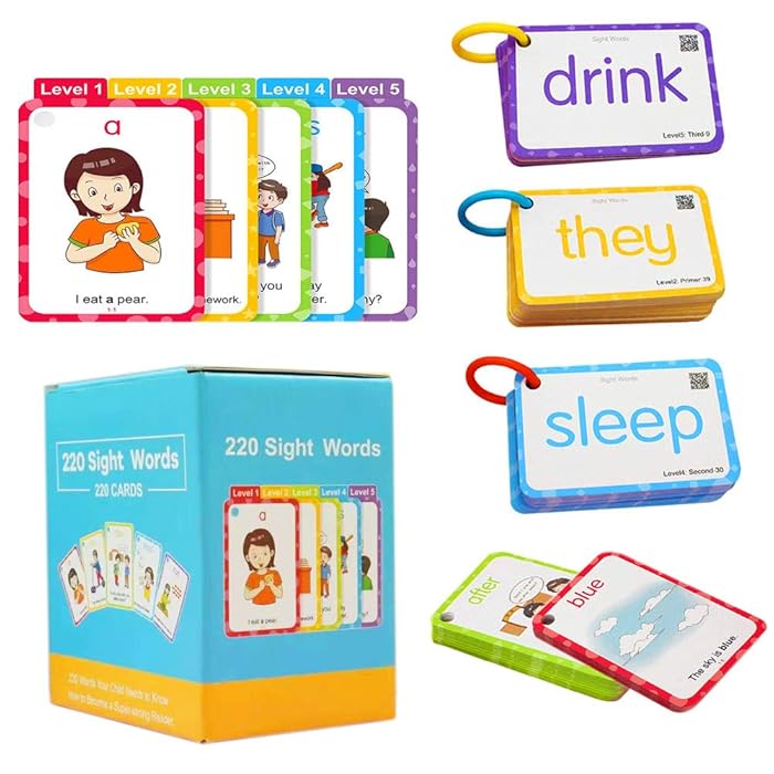 Buy H&W 220 Sight Words Flash Cards, English Flash Card for Toddlers
