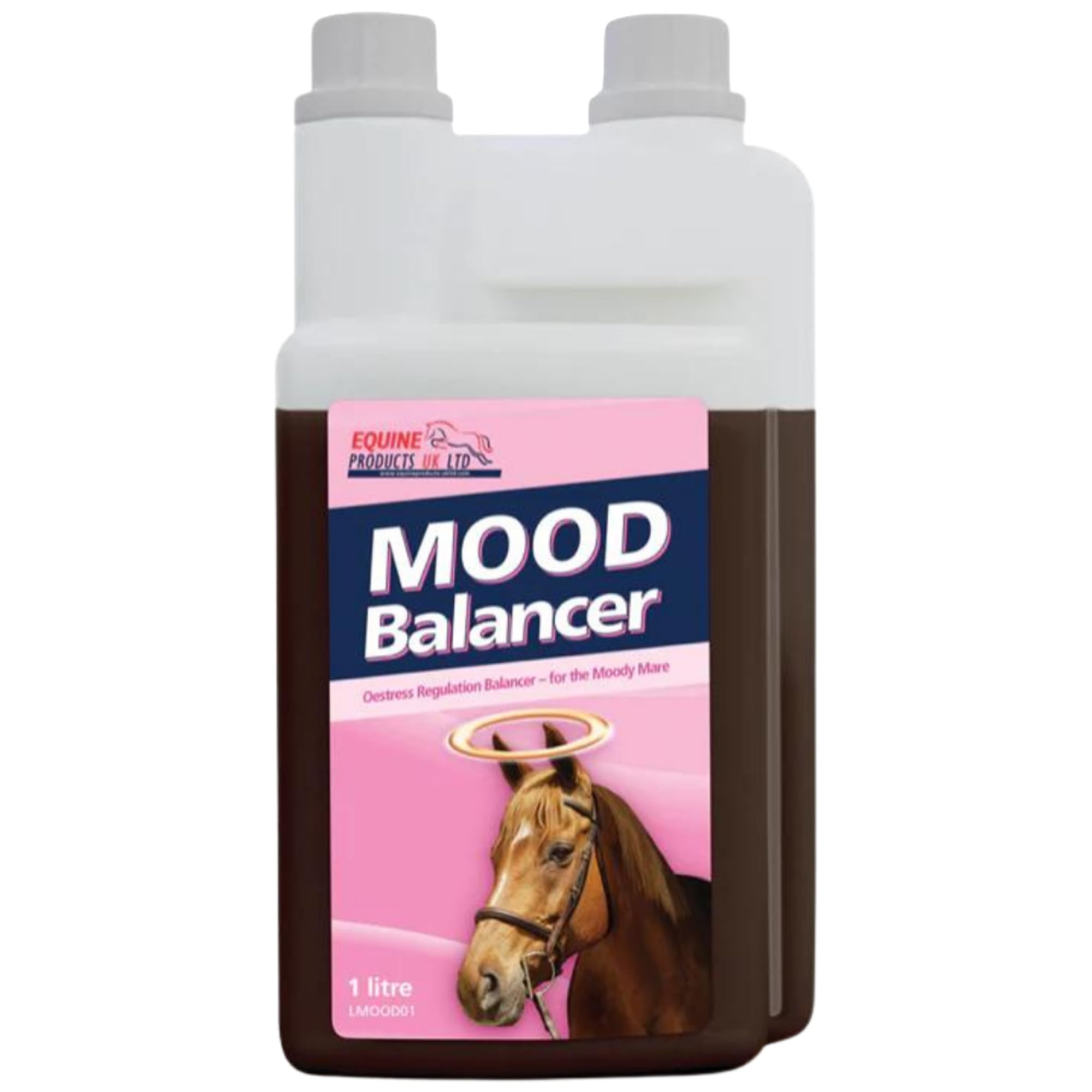 Equine Products Mood Balancer 1Ltr. A complementary feed designed to be fed to mares to maintain normal behaviour and temperament. A Hormonal Regulation Balancer