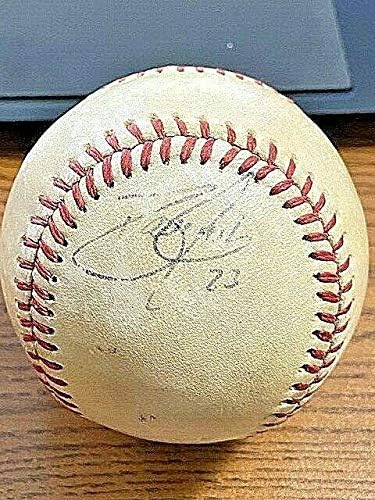 david justice autographed baseball