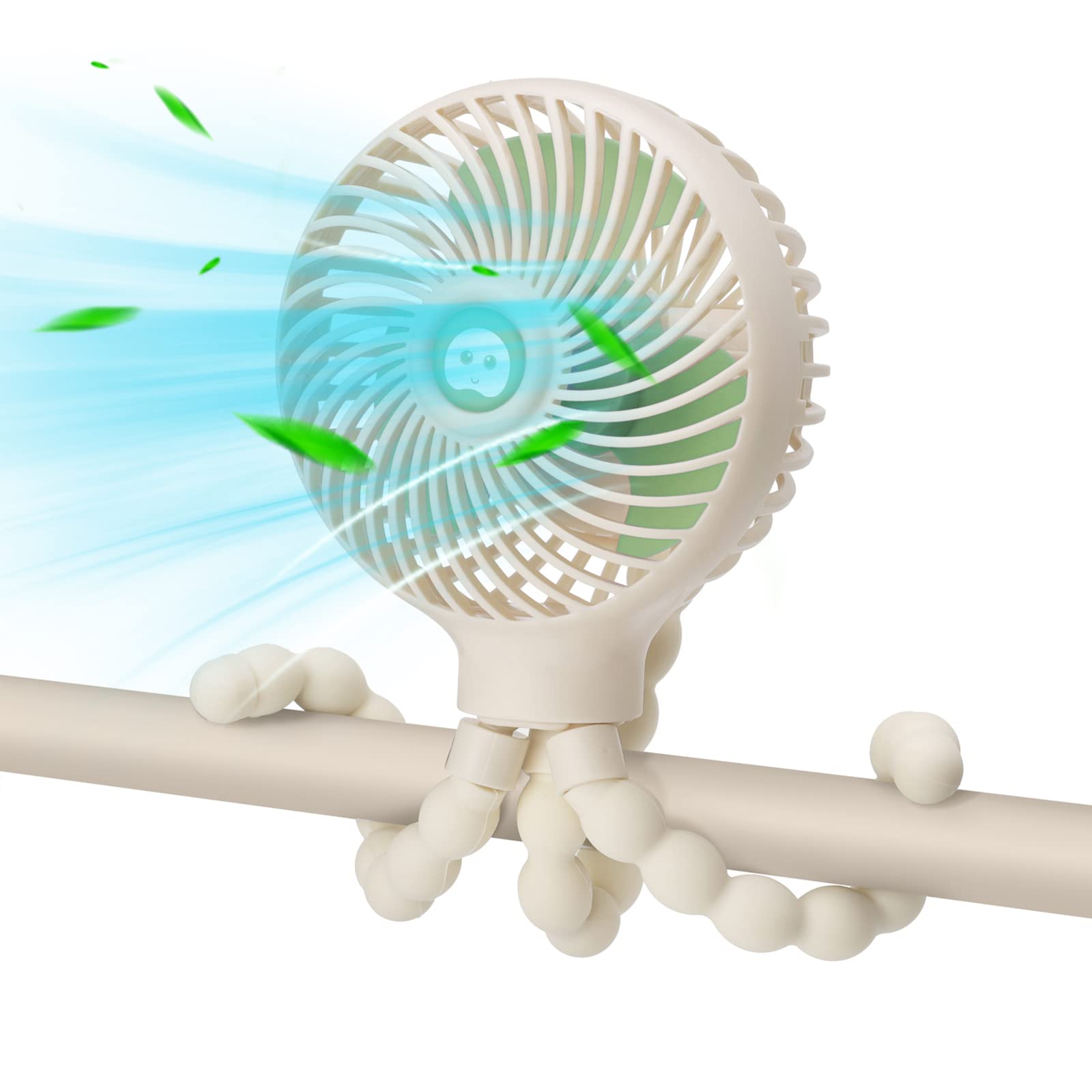 Buggy Fan Travel Holiday Essentials for Baby Toddler, Pushchair Cooling, Pram Fan Clip On Battery Rechargeable Personal Fan for Pram Accessories Stroller Pushchairs Crib Bed Treadmill Car Seat Cot