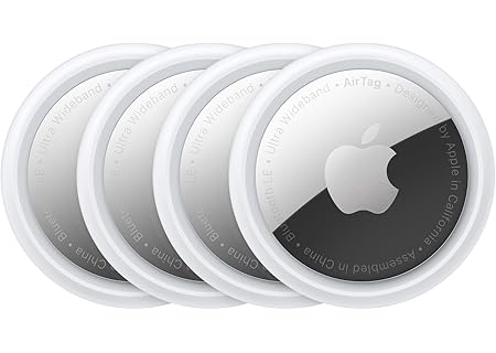 Apple AirTag (1st Generation) 4 Pack Keep Track of and find Your Keys, Wall...