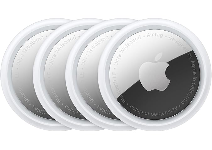 Apple AirTag 4 Pack. Keep Track of and find Your Keys, Wallet, Luggage, Bac...