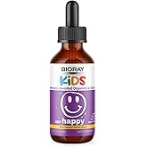 BIORAY Kids NDF Happy, Peach - 2 fl oz - Removes Unwanted Organisms That Can Trigger Irritability - 1-2 Month Supply