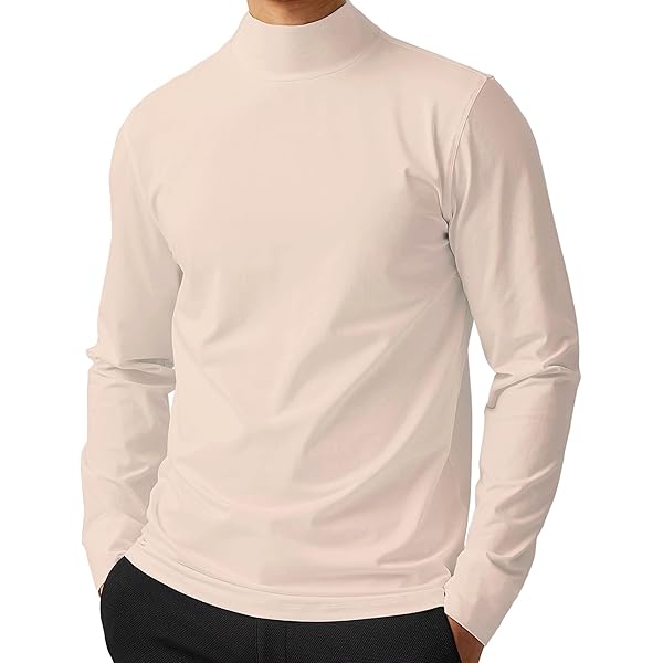 Port & Company Men's Mock Turtleneck - Small - Athletic Heather at
