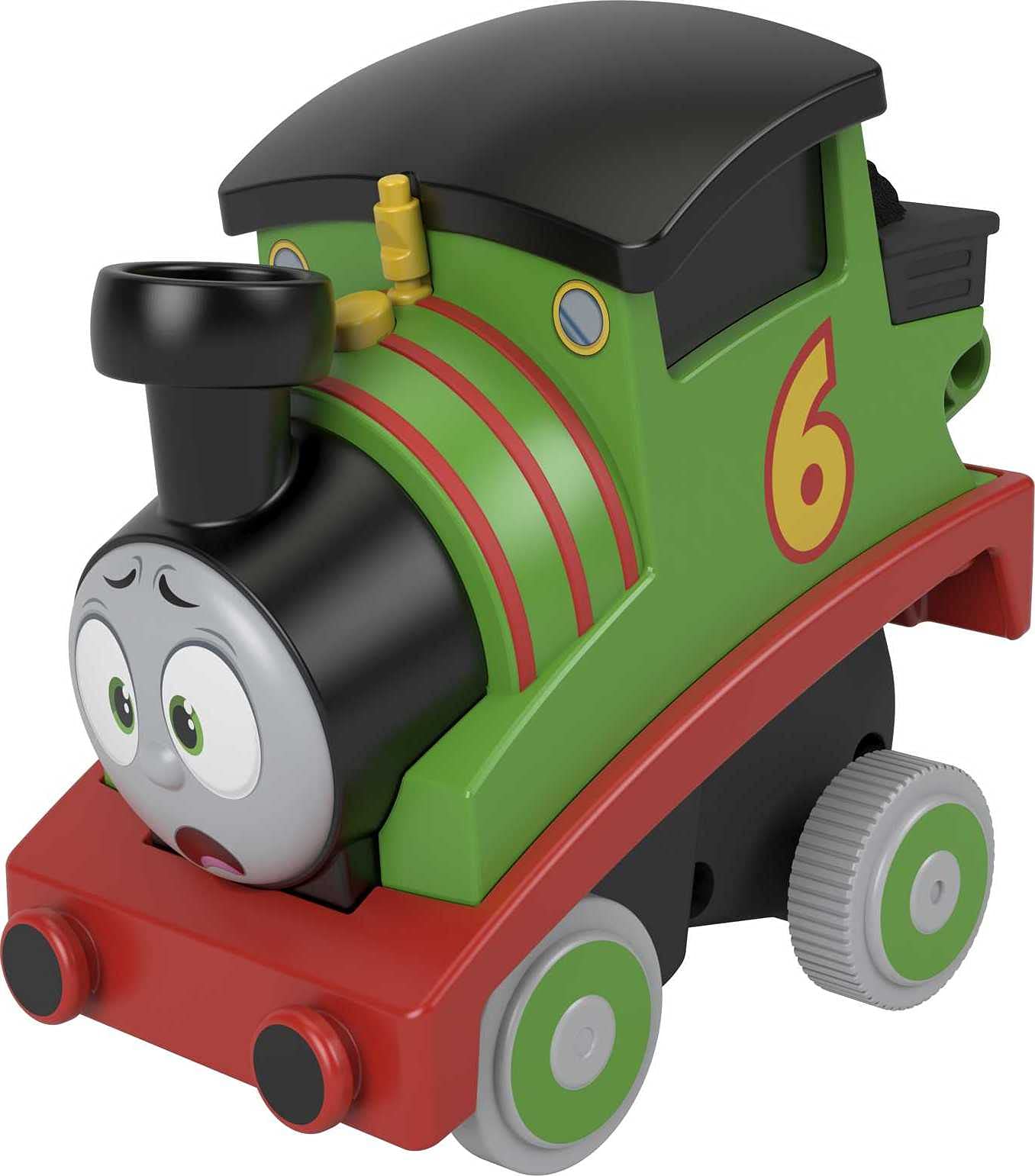 ​Fisher-Price Thomas & Friends Press n' Go Stunt Train Engine Percy Racing Toy Vehicle For Toddlers And Preschool Kids Ages 2 Years And Up, HDY76