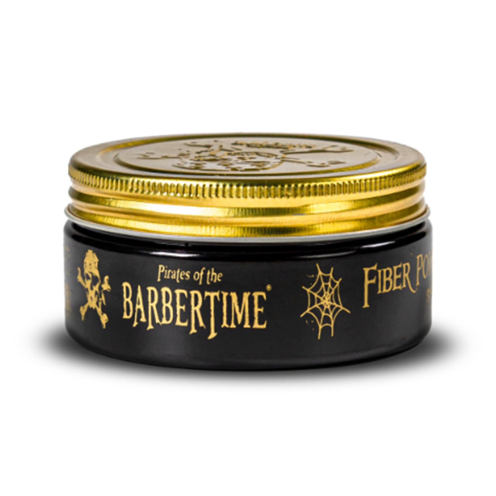 BARBERTIME Hair Styling Fiber Wax | Black Fiber Pomade Spider Shine Look | Long Lasting Formula Strong Hold 150 ml
