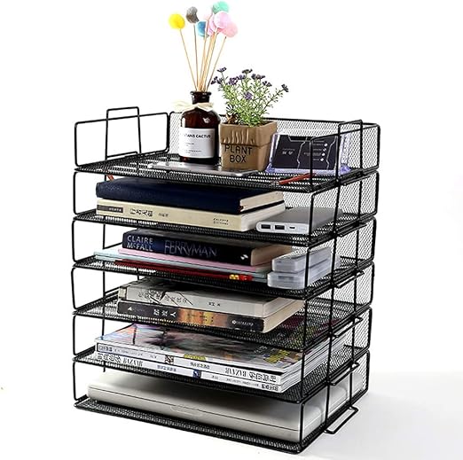 Organizador de archivos apilables, organizador de escritorio de oficina