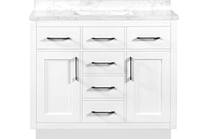 OVE Decors Maya Plus 42 in. Single Sink Bathroom Vanity in White Finish, 42 inches