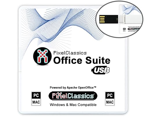 Office Suite 2026 Compatible with Microsoft Office 2024 365 2021 2019 2016 2013 Powered by Apache OpenOffice on USB with Lifetime License for Windows 11 10 8 7 Vista XP 32 64-Bit PC, macOS & Mac OS X