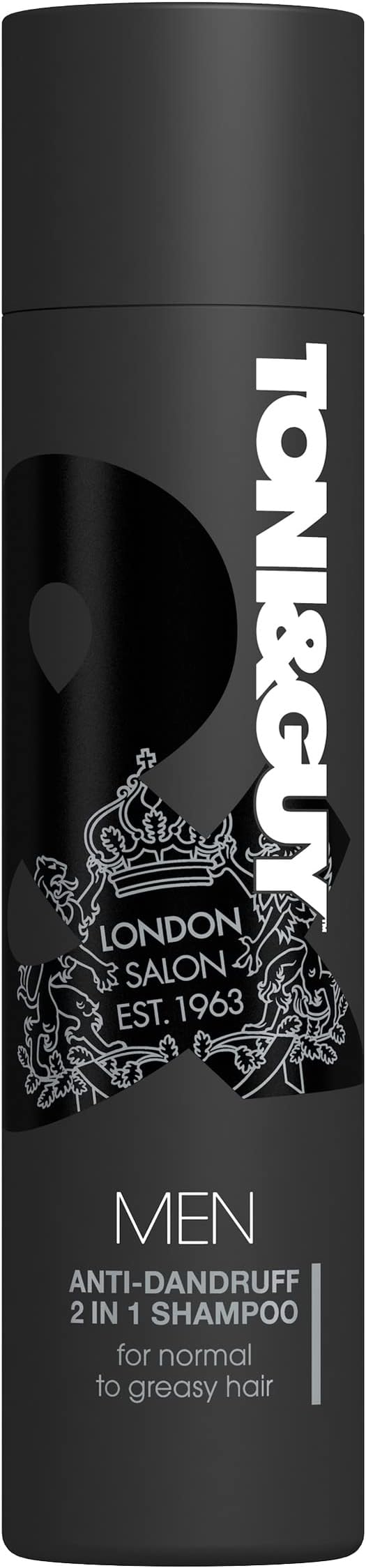 TONI&GUY Men Anti-Dandruff 2 in 1 Shampoo 250ml Cleanses Greasy Hair