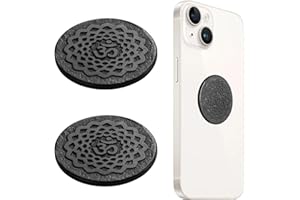 2PCS Shungite Stickers for Cell Phone, Shungite Neutralizer Stickers, EMF Blockers for Sartphones, Geometric Design with Ohm 