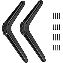 Amazon Com Tv Stand Compatible With Samsung 32 Inch Class Fhd 1080p Smart Led Tv Tv Stand Legs For Samsung Tv Stand Base Replacement Un32j55af Black Electronics