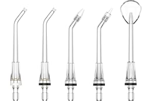 Water Flosser Replacement Tips for FlossJet Water Dental Flosser,Standard Water Dental Flosser Jet Tips,5 Replacement Jet Tips with Oral Irrigator,Compatible FlossJet Water Flosser
