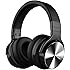 COWIN E7 PRO [2018 Upgraded] Active Noise Cancelling Headphone Bluetooth Headphones with Microphone Hi-Fi Deep Bass Wireless Headphones Over Ear 30H Playtime for Travel Work TV Computer Phone - Black