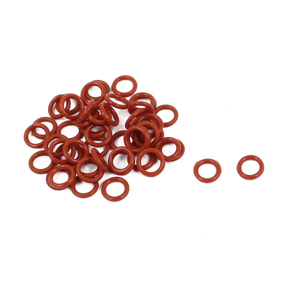 sourcingmap 50Pcs 6mm x 1mm Rubber Orings NBR Heat Resistant Sealing