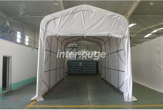 Interouge Carport 3 5 X 7 M In Verzinktem Stahl Und Ein Dach Die In Pvc 500 G M Pavillon Boot Shelter Himmel Garage Weiss Amazon De Kuche Haushalt
